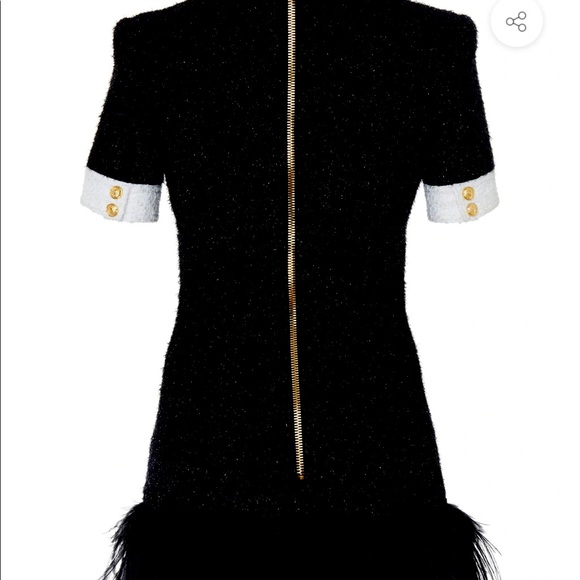 TWEED FEATHER DRESS - Picture 3 of 4